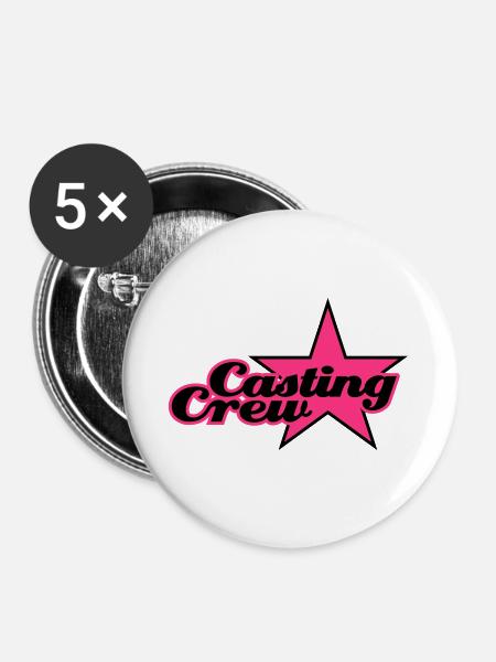 Casting Crew - Buttons groß 56 mm (5er Pack) - Weiß