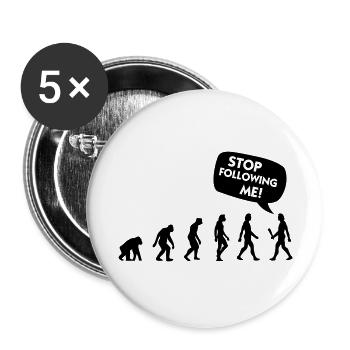 The Evolution of a stalker - Buttons large 2.2''/56 mm (5-pack) - white - Front