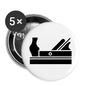 Avion - Lot de 5 grands badges (56 mm) - blanc - Devant