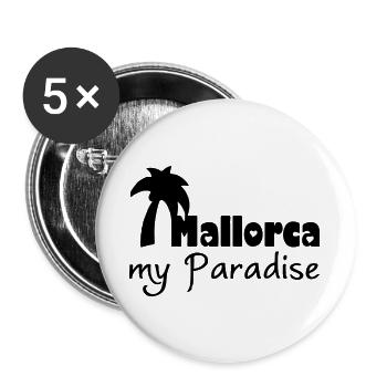 Mallorca Paradise - Buttons large 2.2''/56 mm (5-pack) - white - Front