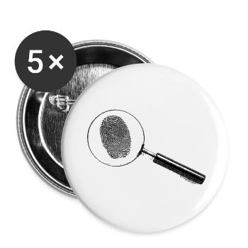 Lupe - Buttons groß 56 mm (5er Pack) - Weiß - Vorne