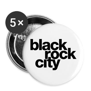 Black Rock City - Buttons groß 56 mm (5er Pack) - Weiß - Vorne