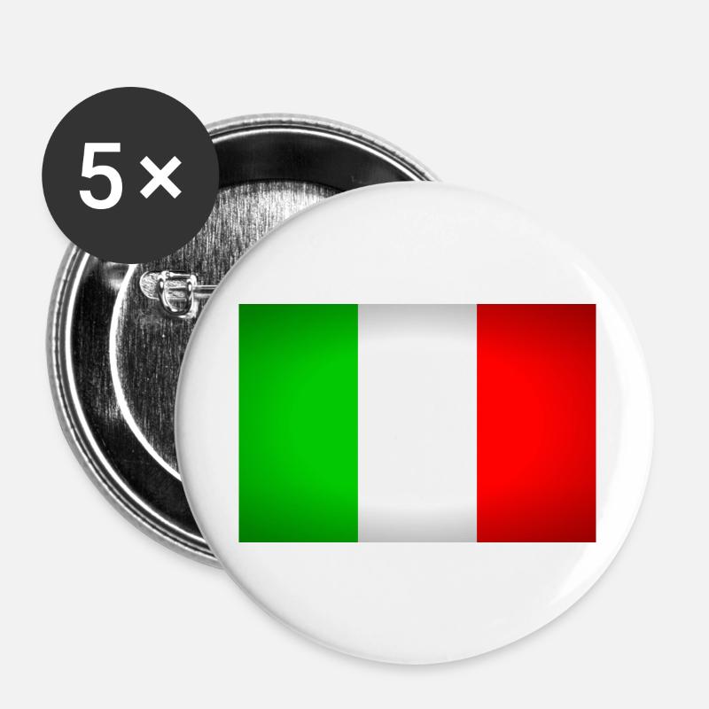 italien - Buttons large 2.2''/56 mm (5-pack) - white