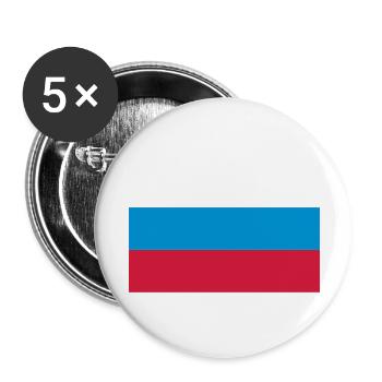 russia flag - Buttons groß 56 mm (5er Pack) - Weiß - Vorne