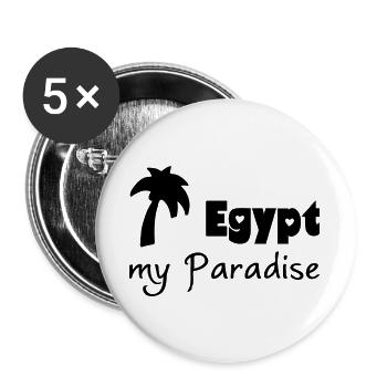Egypt Paradise cadeau egypte vacances - Lot de 5 grands badges (56 mm) - blanc - Devant
