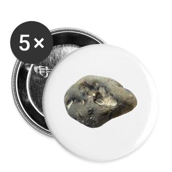 Stein - Buttons groß 56 mm (5er Pack) - Weiß - Vorne