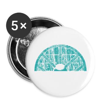 Schildmaid - Buttons groß 56 mm (5er Pack) - Weiß - Vorne