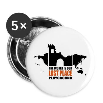 Lost Place - 2colors - 2011 - Lot de 5 grands badges (56 mm) - blanc - Devant