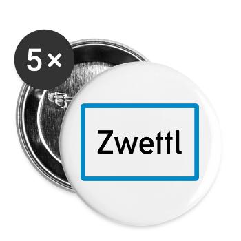 Zwettl - Buttons groß 56 mm (5er Pack) - Weiß - Vorne