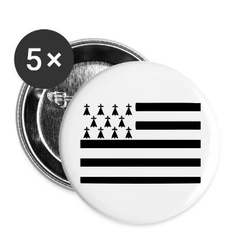 gwen_ha_du_unique - Buttons large 2.2''/56 mm (5-pack) - white - Front