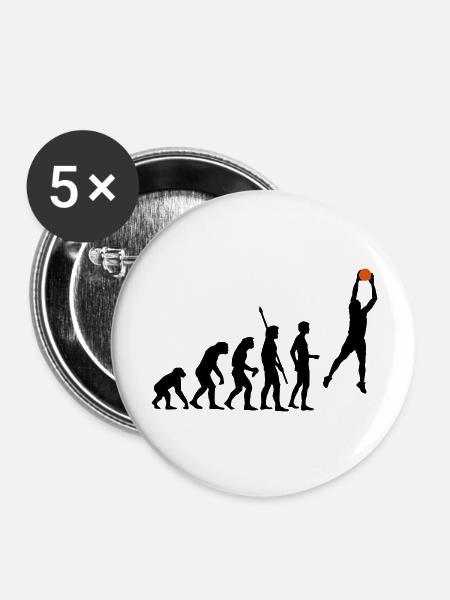 evolution_basketball_072011_a_2c - Buttons groß 56 mm (5er Pack) - Weiß