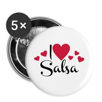 2541614 113586423 salsa - Lot de 5 grands badges (56 mm) - blanc - Devant