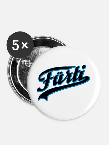 Fürti Schatten - Buttons groß 56 mm (5er Pack) - Weiß