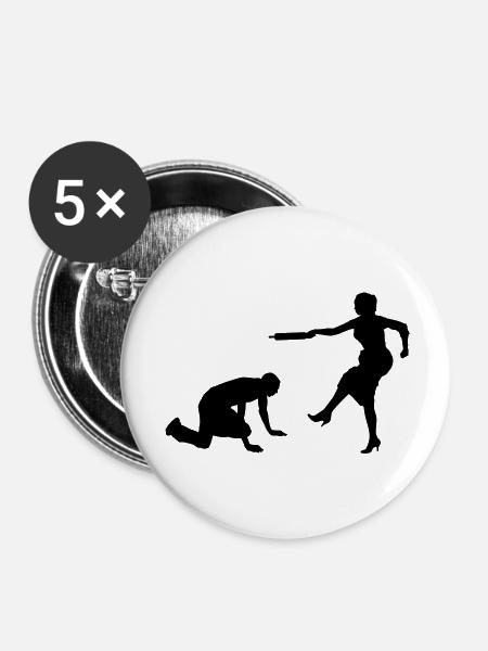 Ehe - Buttons groß 56 mm (5er Pack) - Weiß
