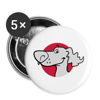 TIN - Lot de 5 grands badges (56 mm) - blanc - Devant