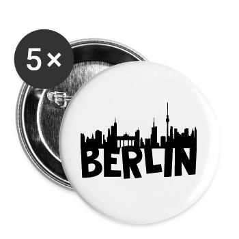 Berlin skyline - Buttons large 2.2''/56 mm (5-pack) - white - Front
