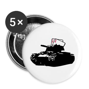 Tank Paar as1 - Buttons groß 56 mm (5er Pack) - Weiß - Vorne