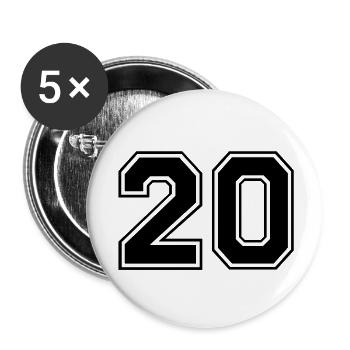 zwanzig - Buttons large 2.2''/56 mm (5-pack) - white - Front