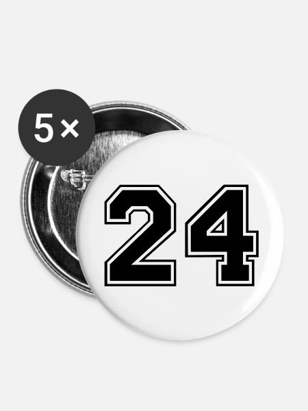 24 - Buttons groß 56 mm (5er Pack) - Weiß