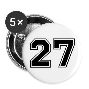 27 - Buttons groß 56 mm (5er Pack) - Weiß - Vorne