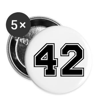 42 - Buttons large 2.2''/56 mm (5-pack) - white - Front