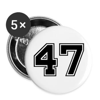47 - Buttons groß 56 mm (5er Pack) - Weiß - Vorne