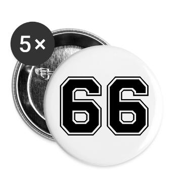 66 - Buttons groß 56 mm (5er Pack) - Weiß - Vorne