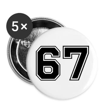 67 - Buttons large 2.2''/56 mm (5-pack) - white - Front