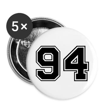 94 - Buttons groß 56 mm (5er Pack) - Weiß - Vorne
