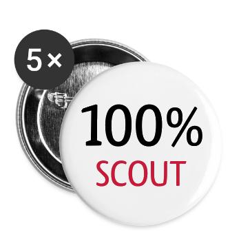 100% Scout - Buttons large 2.2''/56 mm (5-pack) - white - Front