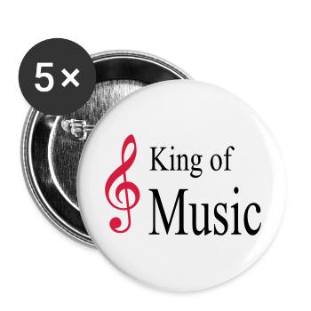 music - Buttons large 2.2''/56 mm (5-pack) - white - Front