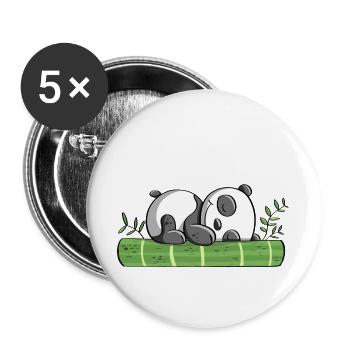 Our dream Panda ZZzzZZzz - Pandas - Bear - Comic - Buttons large 2.2''/56 mm (5-pack) - white - Front