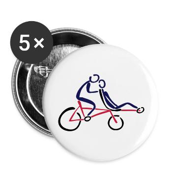 Pino levels Tandem Tandem - Buttons large 2.2''/56 mm (5-pack) - white - Front