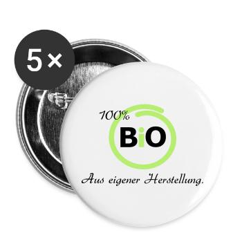 100 % Bio - Buttons groß 56 mm (5er Pack) - Weiß - Vorne