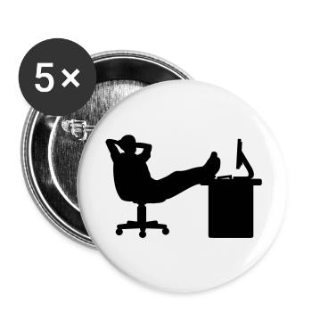 Boss relax - Buttons groß 56 mm (5er Pack) - Weiß - Vorne