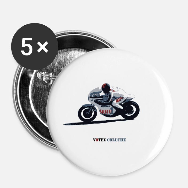 Speed record - Buttons large 2.2''/56 mm (5-pack) - white