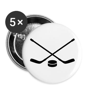 Hockey_icon - Buttons groß 56 mm (5er Pack) - Weiß - Vorne