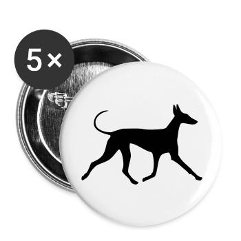Pharaoh Hound - Buttons large 2.2''/56 mm (5-pack) - white - Front