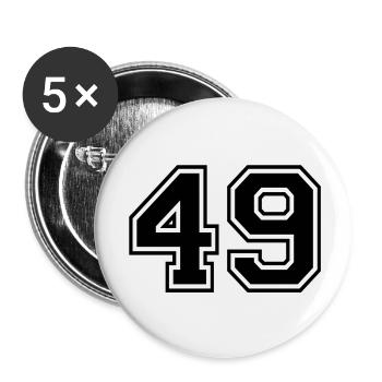 49 - Buttons large 2.2''/56 mm (5-pack) - white - Front