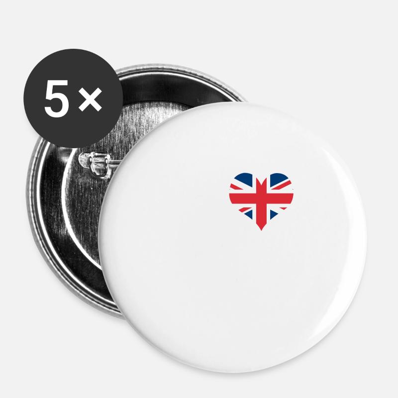 i love Newcastle - Buttons large 2.2''/56 mm (5-pack) - white