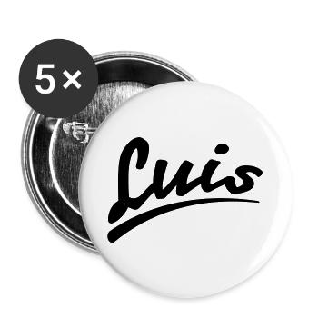 luis | Luis - Lot de 5 grands badges (56 mm) - blanc - Devant