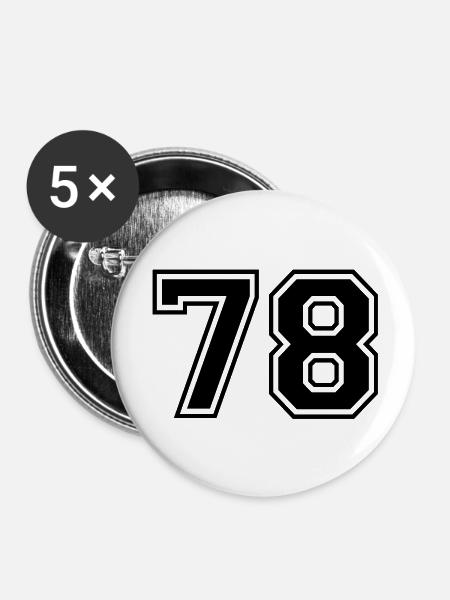 78 - Buttons groß 56 mm (5er Pack) - Weiß