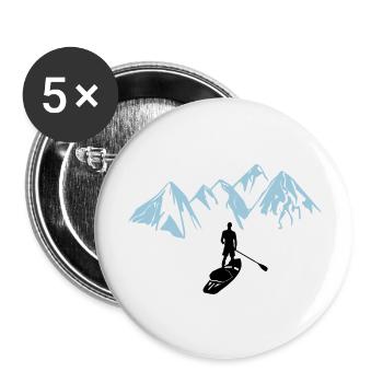 Stand Up Paddle - Berge & Touring Abenteuer SUP - Buttons groß 56 mm (5er Pack) - Weiß - Vorne