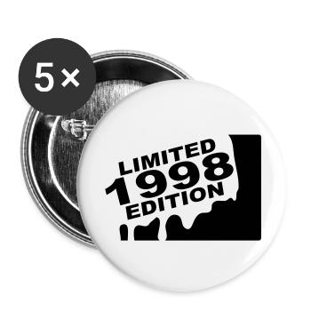 année 1998 limited edition - Lot de 5 grands badges (56 mm) - blanc - Devant