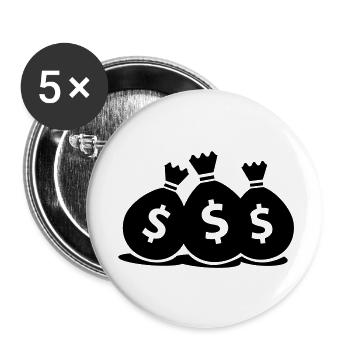 money__f1 - Lot de 5 grands badges (56 mm) - blanc - Devant