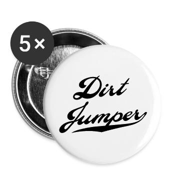 dirt jumper - Buttons groß 56 mm (5er Pack) - Weiß - Vorne