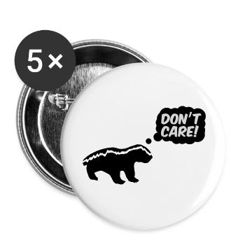 honey_badger_dont_care_2 - Buttons groß 56 mm (5er Pack) - Weiß - Vorne