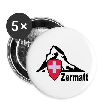 zermatt - Buttons large 2.2''/56 mm (5-pack) - white - Front