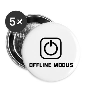 offline_modus__f1 - Buttons groß 56 mm (5er Pack) - Weiß - Vorne