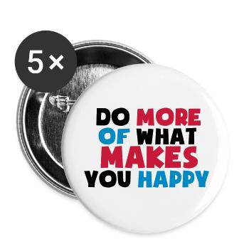 makes_you_happy - Lot de 5 grands badges (56 mm) - blanc - Devant